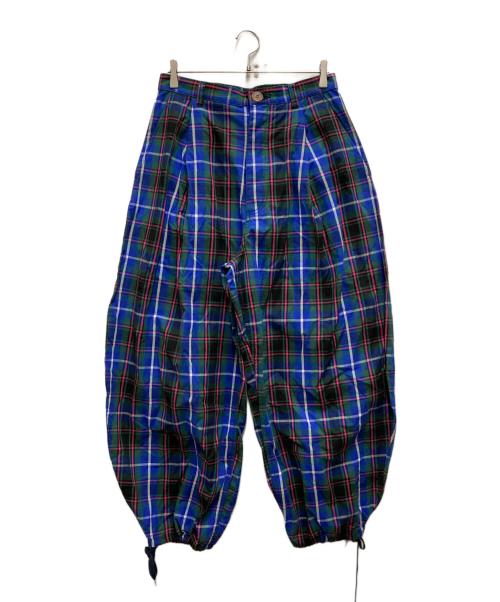 Vivienne Westwood man（ヴィヴィアン ウェストウッド マン）Vivienne Westwood man (ヴィヴィアン ウェストウッド マン) FRONT BACK TUCK トラウザーズ ブルー サイズ:46の古着・服飾アイテム