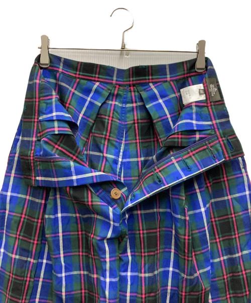 Vivienne Westwood man（ヴィヴィアン ウェストウッド マン）Vivienne Westwood man (ヴィヴィアン ウェストウッド マン) FRONT BACK TUCK トラウザーズ ブルー サイズ:46の古着・服飾アイテム