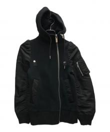 sacai（サカイ）の古着「Nylon Twill × Sponge Blouson」｜ブラック