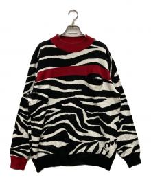 sacai（サカイ）の古着「ゼブラ柄ニット」｜ホワイト×ブラック