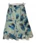 Sov. (ソブ) 花柄サテンフレアスカート　0302-361-231A ブルー サイズ:36：5000円