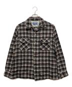 PENDLETONペンドルトン）の古着「60s ブロックチェック柄ウールボードシャツ」｜グレー