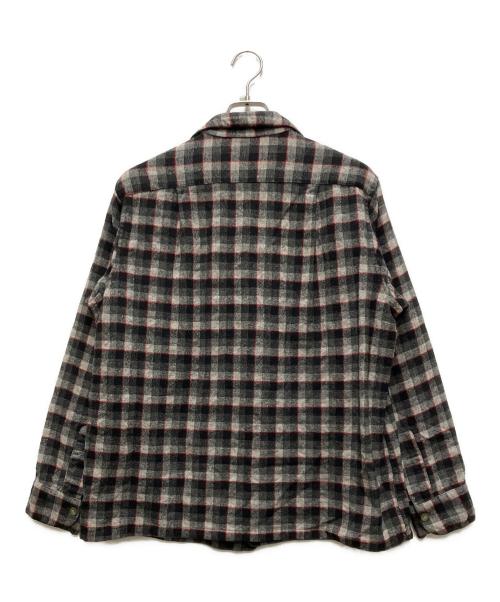 PENDLETON（ペンドルトン）PENDLETON (ペンドルトン) 60s ブロックチェック柄ウールボードシャツ グレー サイズ:Lの古着・服飾アイテム