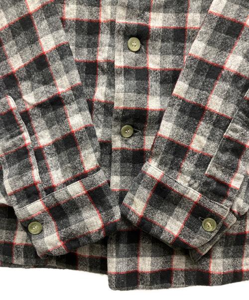 PENDLETON（ペンドルトン）PENDLETON (ペンドルトン) 60s ブロックチェック柄ウールボードシャツ グレー サイズ:Lの古着・服飾アイテム