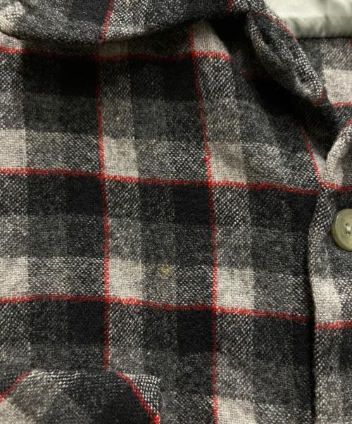 PENDLETON（ペンドルトン）PENDLETON (ペンドルトン) 60s ブロックチェック柄ウールボードシャツ グレー サイズ:Lの古着・服飾アイテム