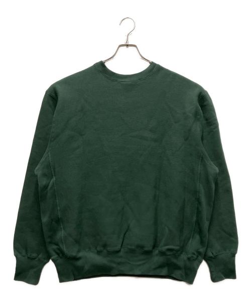 BlackEyePatch（ブラックアイパッチ）BlackEyePatch (ブラックアイパッチ) Champion (チャンピオン) OG LABEL CREW SWEAT グリーン サイズ:Lの古着・服飾アイテム