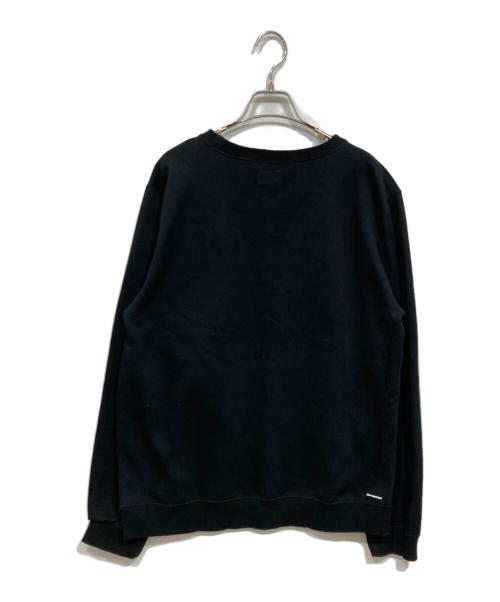 uniform experiment（ユニフォームエクスペリメント）uniform experiment (ユニフォームエクスペリメント) AUTHENTIC CREWNECK SWEAT ブラック サイズ:Lの古着・服飾アイテム