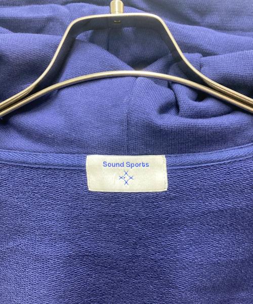sound sports（サウンドスポーツ）SOUND SPORTS (サウンドスポーツ) 刺繍ジップパーカー ブルー サイズ:Mの古着・服飾アイテム
