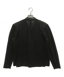 HOMME PLISSE ISSEY MIYAKE（オム プリッセ イッセイ ミヤケ）の古着「21AW SOLID PLEATS ジャケット」｜グレー