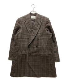 beautiful people（ビューティフルピープル）の古着「gradation blockcheck tailored jacket」｜ブラウン