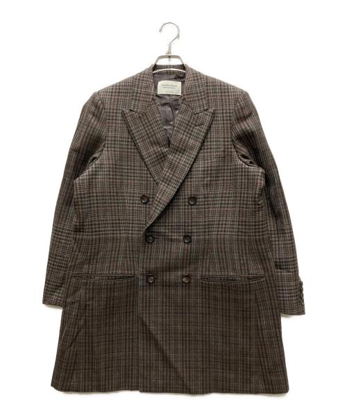 beautiful people（ビューティフルピープル）beautiful people (ビューティフルピープル) gradation blockcheck tailored jacket ブラウン サイズ:38の古着・服飾アイテム