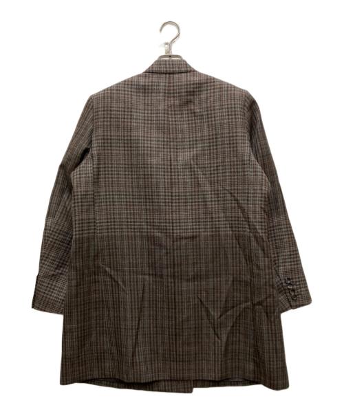 beautiful people（ビューティフルピープル）beautiful people (ビューティフルピープル) gradation blockcheck tailored jacket ブラウン サイズ:38の古着・服飾アイテム