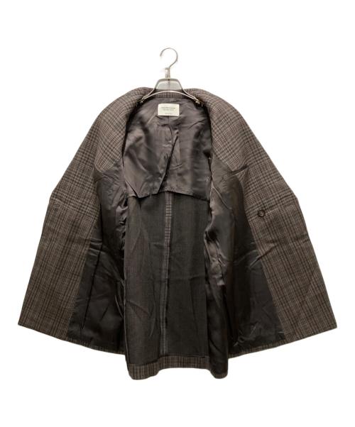 beautiful people（ビューティフルピープル）beautiful people (ビューティフルピープル) gradation blockcheck tailored jacket ブラウン サイズ:38の古着・服飾アイテム