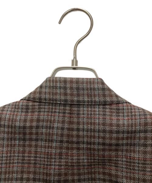 beautiful people（ビューティフルピープル）beautiful people (ビューティフルピープル) gradation blockcheck tailored jacket ブラウン サイズ:38の古着・服飾アイテム