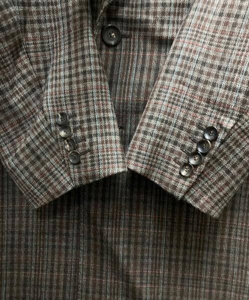 beautiful people（ビューティフルピープル）beautiful people (ビューティフルピープル) gradation blockcheck tailored jacket ブラウン サイズ:38の古着・服飾アイテム