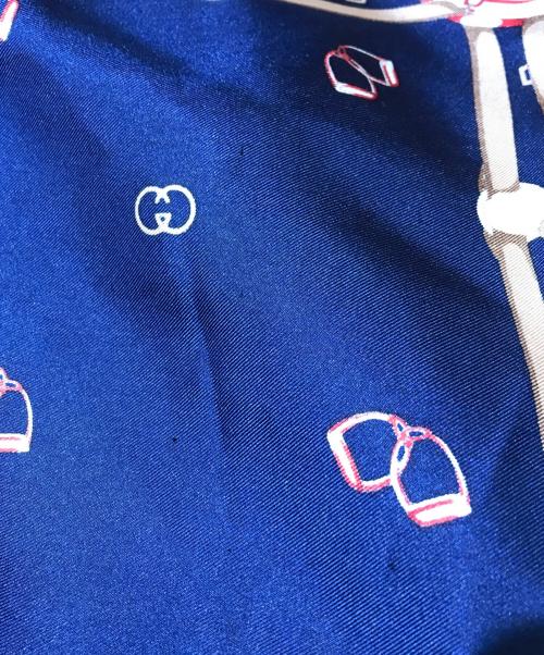 GUCCI（グッチ）GUCCI (グッチ) シルクスカーフ ネイビーの古着・服飾アイテム