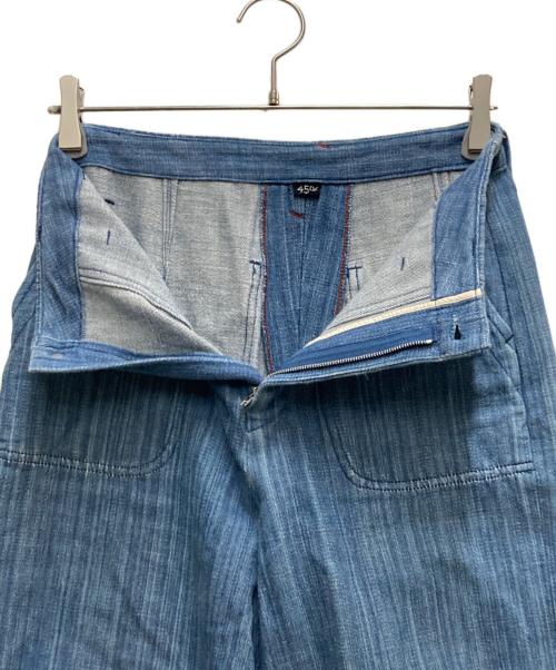 45R（フォーティファイブ・アール）45R (フォーティファイブ・アール) ベイカーパンツ スカイブルー サイズ:Sの古着・服飾アイテム