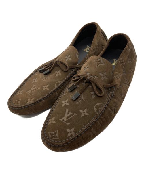 LOUIS VUITTON（ルイ ヴィトン）LOUIS VUITTON (ルイ ヴィトン) LVドライバー・ライン モカシン ブラウン サイズ:9 1/2の古着・服飾アイテム