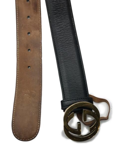 GUCCI（グッチ）GUCCI (グッチ) インターロッキングG バックルベルト ブラックの古着・服飾アイテム