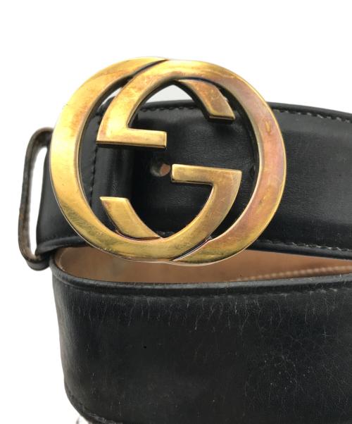 GUCCI（グッチ）GUCCI (グッチ) インターロッキングG バックルベルト ブラックの古着・服飾アイテム