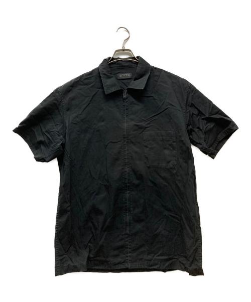 s'yte（サイト）s'yte (サイト) ジップアップ半袖シャツ ブラック サイズ:3の古着・服飾アイテム