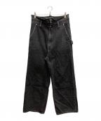 doubletダブレット）の古着「SILK DENIM PANT CUT OFF JUMPSUIT」｜ブラック