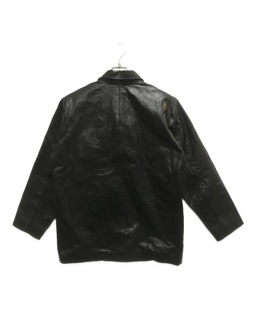 JJJJound（ジョウンド）JJJJound (ジョウンド) ECCO Leather Coach Jacket ブラック サイズ:Sの古着・服飾アイテム
