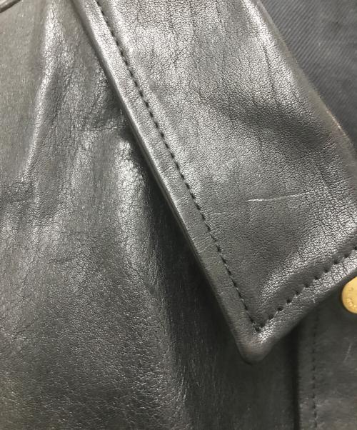 JJJJound（ジョウンド）JJJJound (ジョウンド) ECCO Leather Coach Jacket ブラック サイズ:Sの古着・服飾アイテム