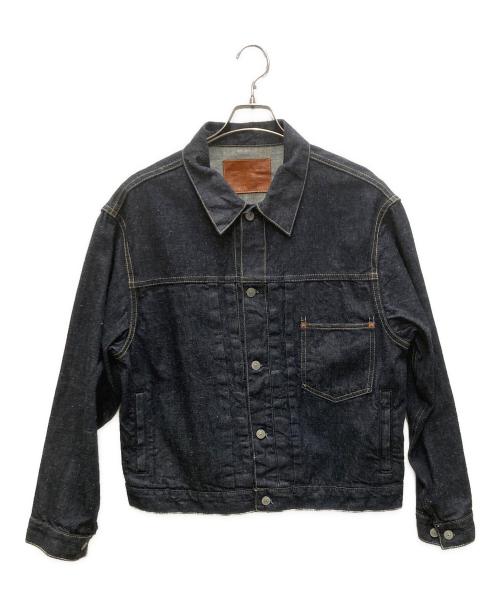 gold（ゴールド）gold (ゴールド) 11.5oz DENIM PLEATED BLOUSE インディゴ サイズ:38の古着・服飾アイテム
