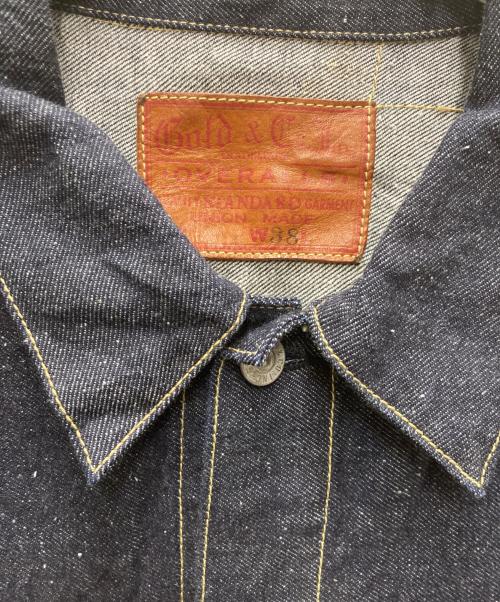 gold（ゴールド）gold (ゴールド) 11.5oz DENIM PLEATED BLOUSE インディゴ サイズ:38の古着・服飾アイテム