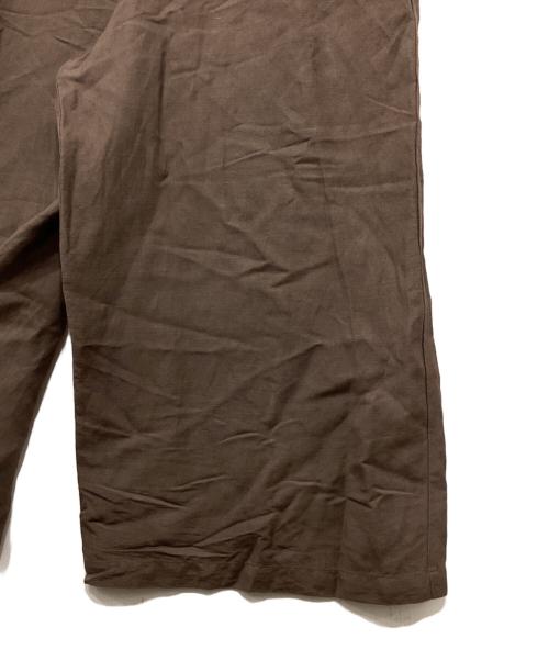 CLOTH&CROSS（クロスアンドクロス）CLOTH&CROSS (クロスアンドクロス) リネン混シャツカラーオールインワン ブラウン サイズ:1の古着・服飾アイテム