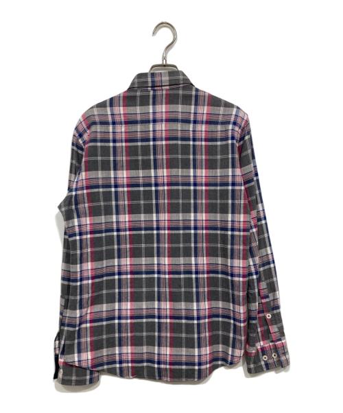 BURBERRY BLACK LABEL（バーバリーブラックレーベル）BURBERRY BLACK LABEL (バーバリーブラックレーベル) チェックシャツ レッド×グレー サイズ:2の古着・服飾アイテム
