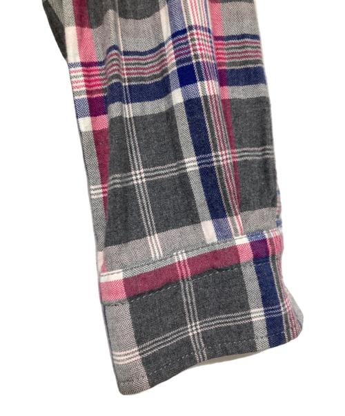 BURBERRY BLACK LABEL（バーバリーブラックレーベル）BURBERRY BLACK LABEL (バーバリーブラックレーベル) チェックシャツ レッド×グレー サイズ:2の古着・服飾アイテム