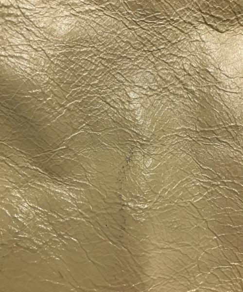 MIU MIU（ミュウミュウ）MIU MIU (ミュウミュウ) 00'S レザー切替バーシティジャケット ベージュ×レッド サイズ:42の古着・服飾アイテム