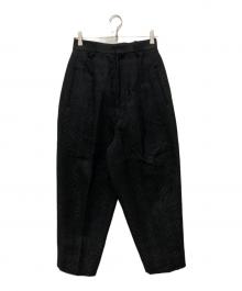 beautiful people（ビューティフルピープル）の古着「asanoha jugvard one tuck tapered」｜ブラック