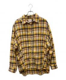 KAMIYA（カミヤ）の古着「オーバーサイズチェックシャツ」｜イエロー