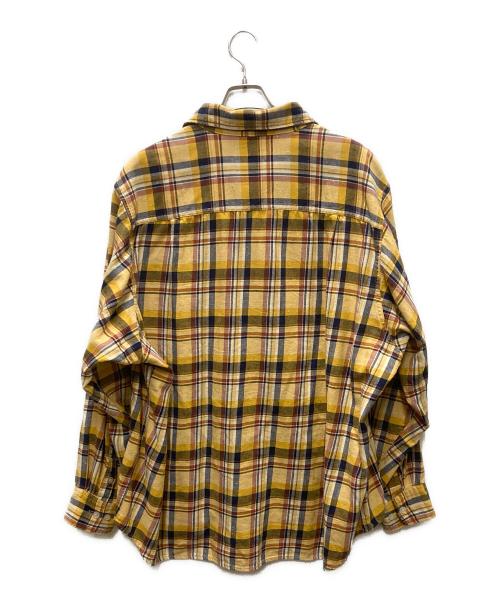 KAMIYA（カミヤ）KAMIYA (カミヤ) オーバーサイズチェックシャツ イエロー サイズ:Lの古着・服飾アイテム