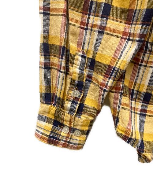 KAMIYA（カミヤ）KAMIYA (カミヤ) オーバーサイズチェックシャツ イエロー サイズ:Lの古着・服飾アイテム