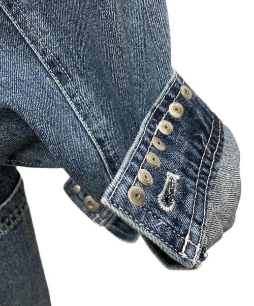 Nora Lily（ノラリリー）Nora Lily (ノラリリー) Studs Denim Switching Coverall Jacket ネイビー サイズ:FREEの古着・服飾アイテム