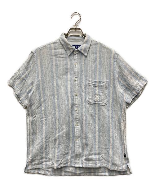 BoTT（ボット）BoTT (ボット) 24SS Jacquard Stripe S/S Shirt ブルー サイズ:Lの古着・服飾アイテム