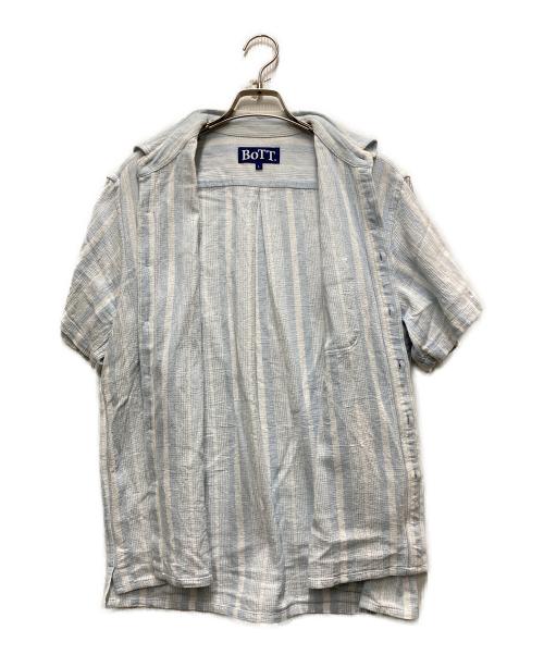 BoTT（ボット）BoTT (ボット) 24SS Jacquard Stripe S/S Shirt ブルー サイズ:Lの古着・服飾アイテム
