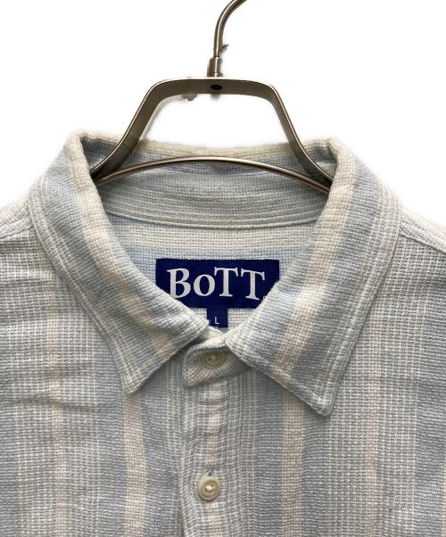 BoTT（ボット）BoTT (ボット) 24SS Jacquard Stripe S/S Shirt ブルー サイズ:Lの古着・服飾アイテム
