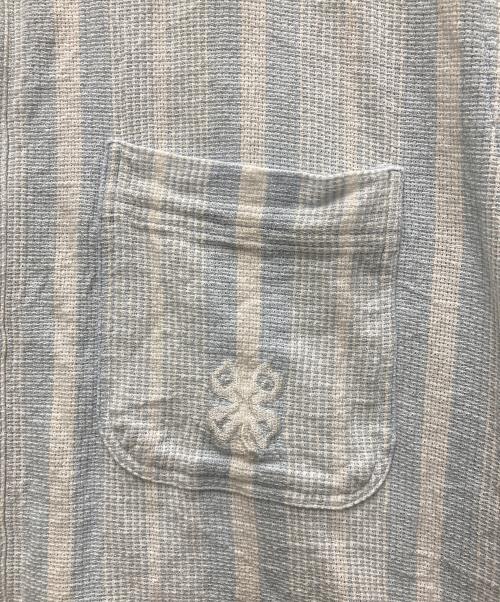 BoTT（ボット）BoTT (ボット) 24SS Jacquard Stripe S/S Shirt ブルー サイズ:Lの古着・服飾アイテム