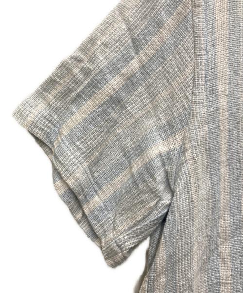 BoTT（ボット）BoTT (ボット) 24SS Jacquard Stripe S/S Shirt ブルー サイズ:Lの古着・服飾アイテム
