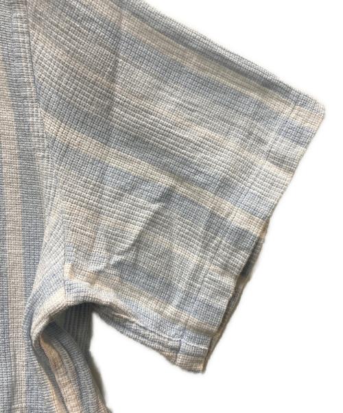 BoTT（ボット）BoTT (ボット) 24SS Jacquard Stripe S/S Shirt ブルー サイズ:Lの古着・服飾アイテム