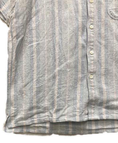 BoTT（ボット）BoTT (ボット) 24SS Jacquard Stripe S/S Shirt ブルー サイズ:Lの古着・服飾アイテム