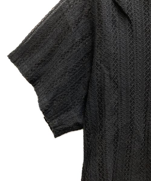 jieda（ジエダ）Jieda (ジエダ) LACE SHIRT S/S ブラック サイズ:1の古着・服飾アイテム