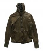 GIORGIO BRATOジョルジョブラッド）の古着「フーデットレザージャケット」｜ブラウン