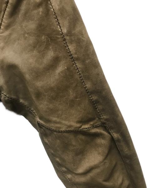 GIORGIO BRATO（ジョルジョブラッド）GIORGIO BRATO (ジョルジョブラッド) フーデットレザージャケット ブラウン サイズ:46の古着・服飾アイテム