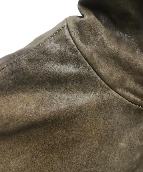 GIORGIO BRATO（ジョルジョブラッド）GIORGIO BRATO (ジョルジョブラッド) フーデットレザージャケット ブラウン サイズ:46の古着・服飾アイテム